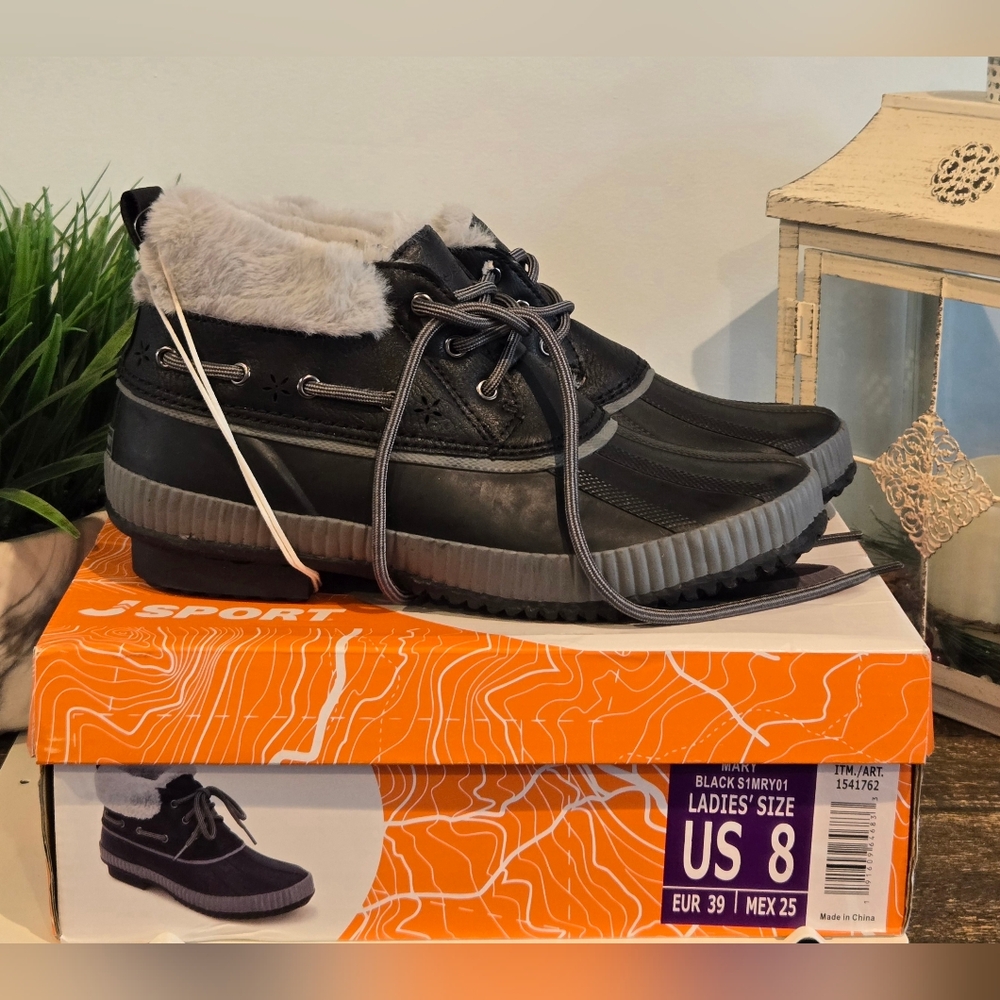 J Sport Waterproof Winter Shoes with Faux Fur Lining